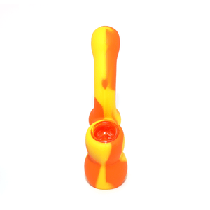 Mini Silicone Bubbler - Yellow-Orange-Front
