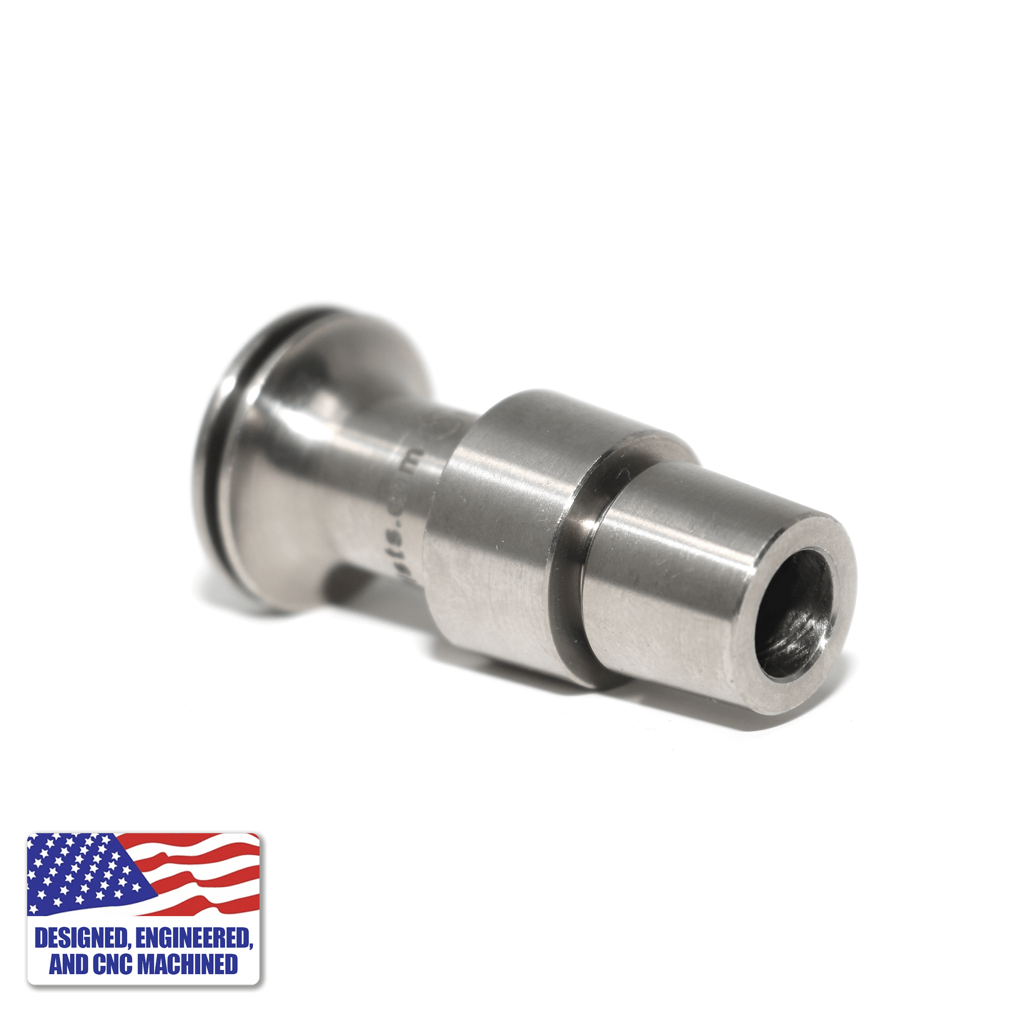 Complete Titanium Dabbing Hardware Kit - Male, 18mm/14mm, Claw Shovel | Nail Body Side View | DW