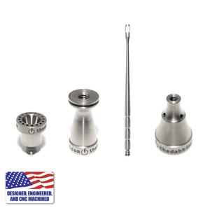 Complete Titanium Dabbing Hardware Kit - Female, 14mm/10mm, Claw Shovel | Full Kit View | DW