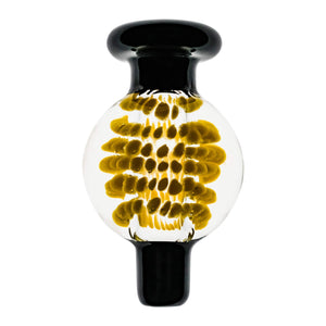 Black Flower Bubble Cap | Profile View | Dabbing Warehouse