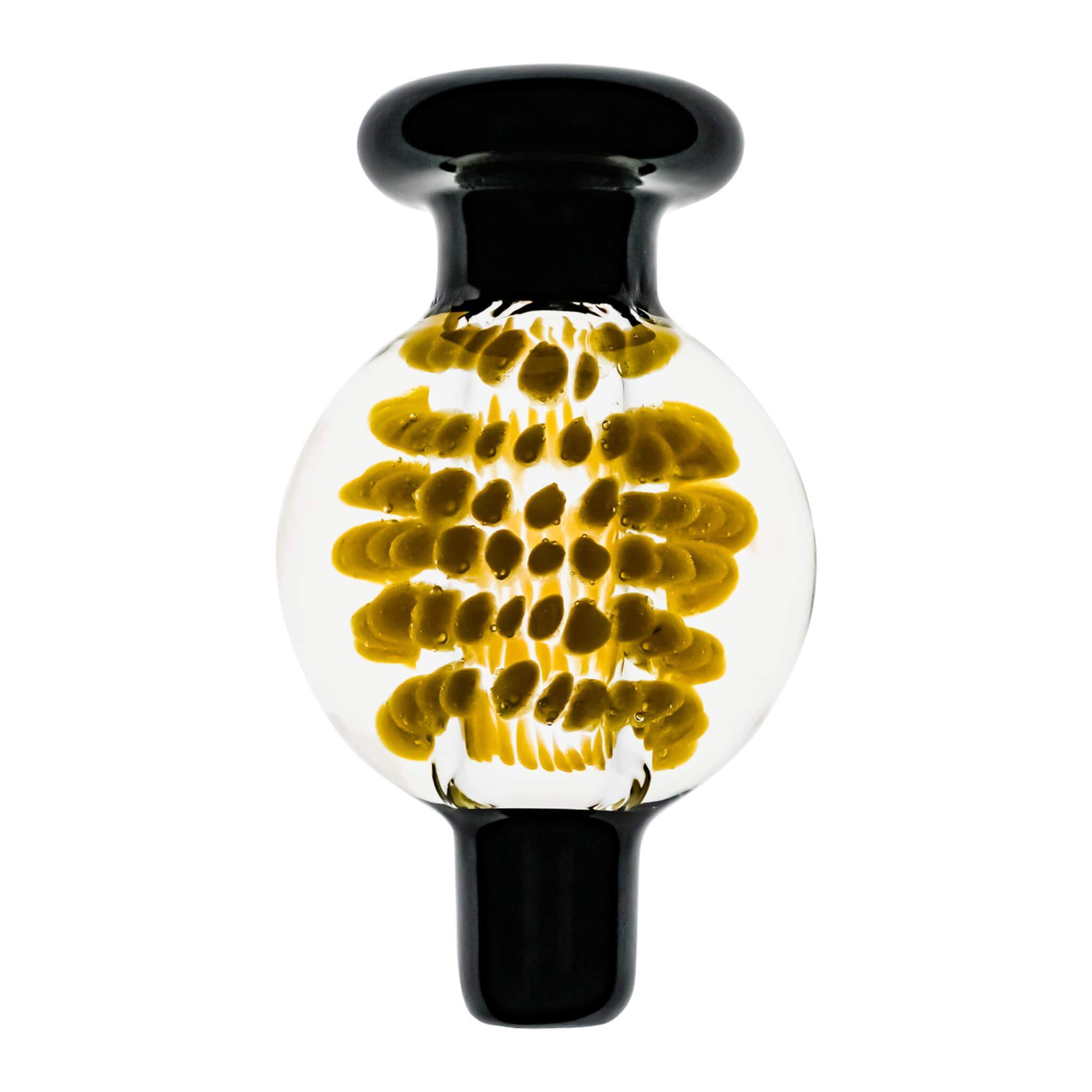 Black Flower Bubble Cap | Profile View | Dabbing Warehouse
