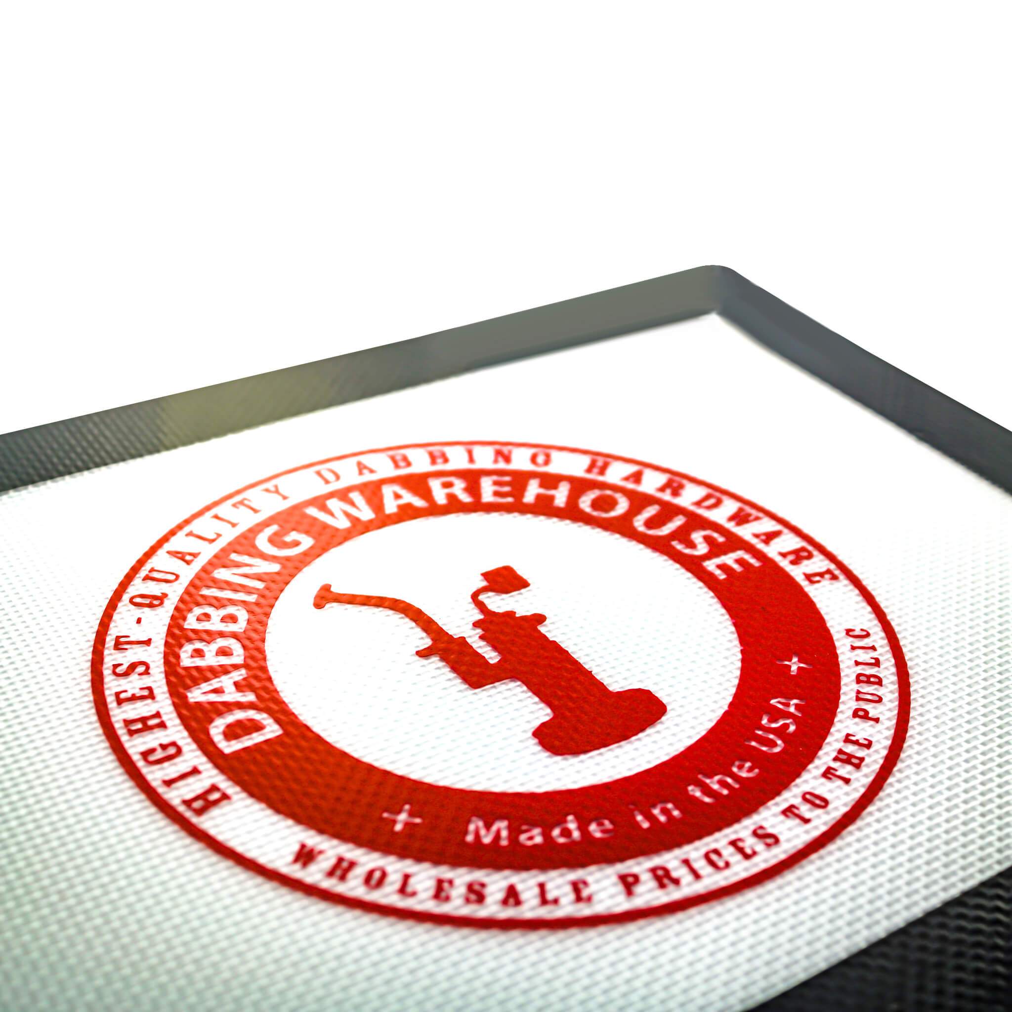 Dabbing Warehouse Dab Mat | Large | Black Border Angled View | Dabbing Warehouse
