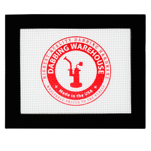 Dabbing Warehouse Dab Mat | Small | Black Border Top Down View | Dabbing Warehouse