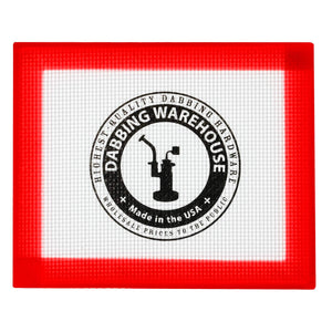 Dabbing Warehouse Dab Mat | Small | Red Border Top Down View | Dabbing Warehouse