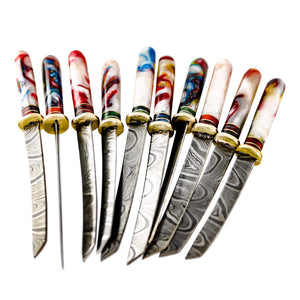 Damascus Steel Dab Knife | Alternate Lot View | Dabbing Warehouse