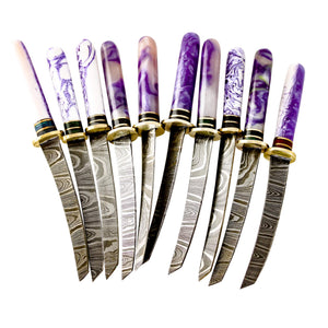 Damascus Steel Dab Knife | Alternate Lot View | Dabbing Warehouse