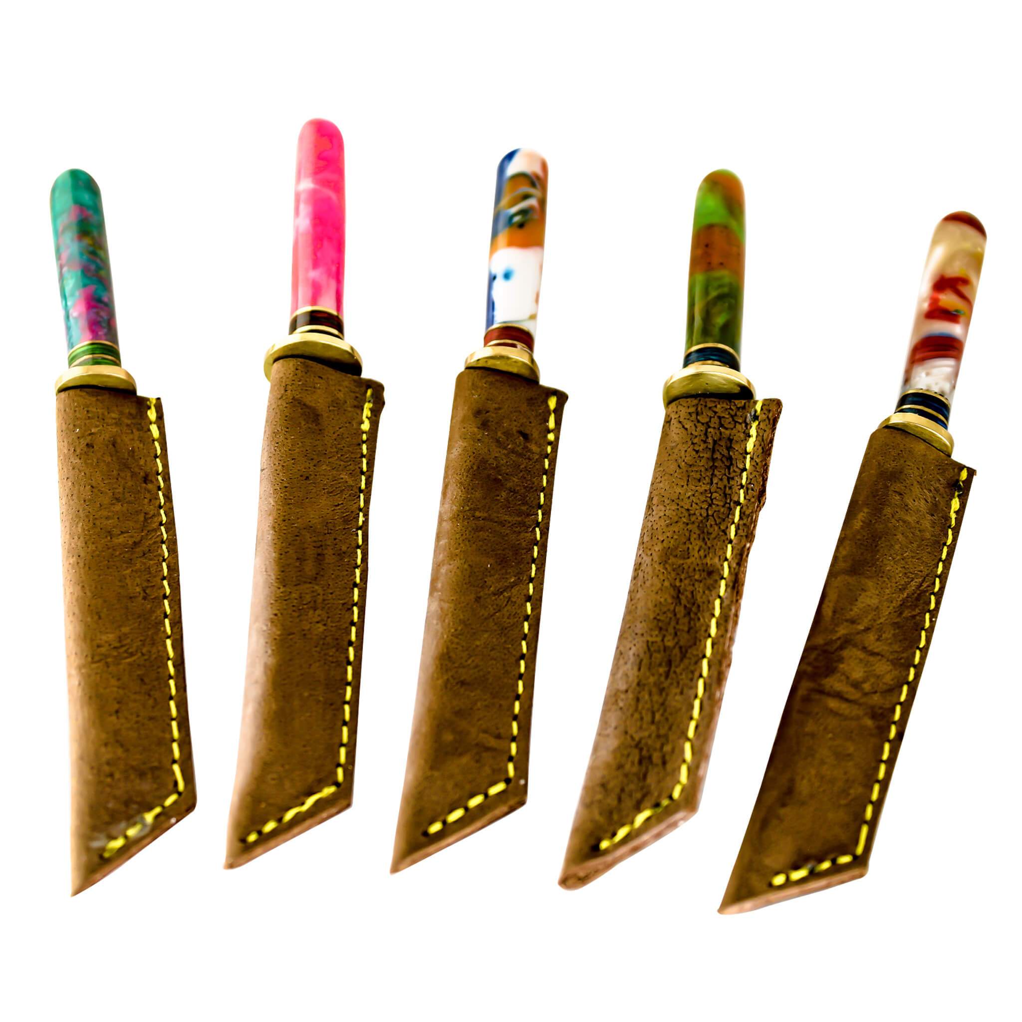 Damascus Steel Dab Knife | Knives & Cases View | Dabbing Warehouse