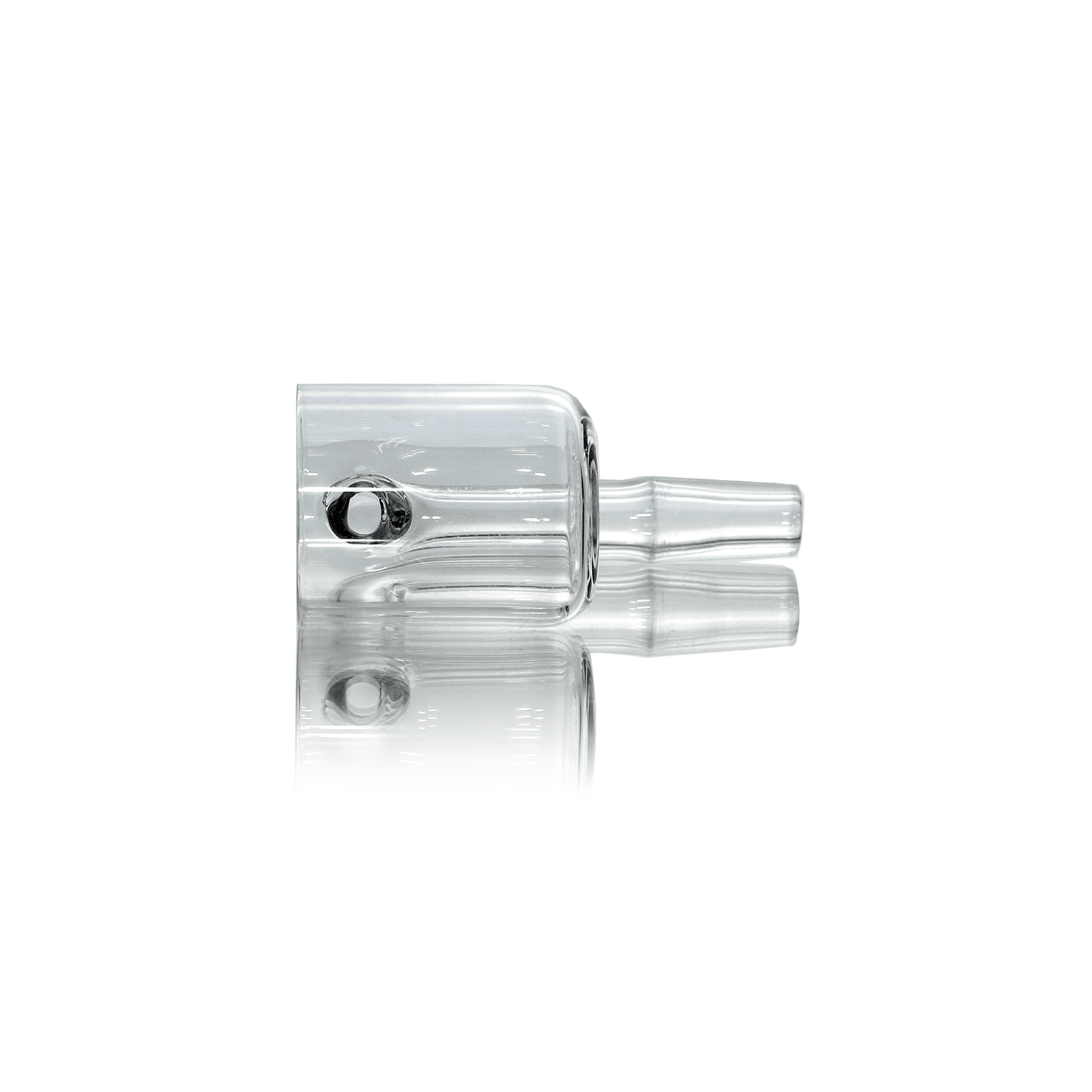 Flat Top Quartz Banger | 10mm Male | Cup Insert and Saucer Carb Cap | Full Banger Stack View | DW