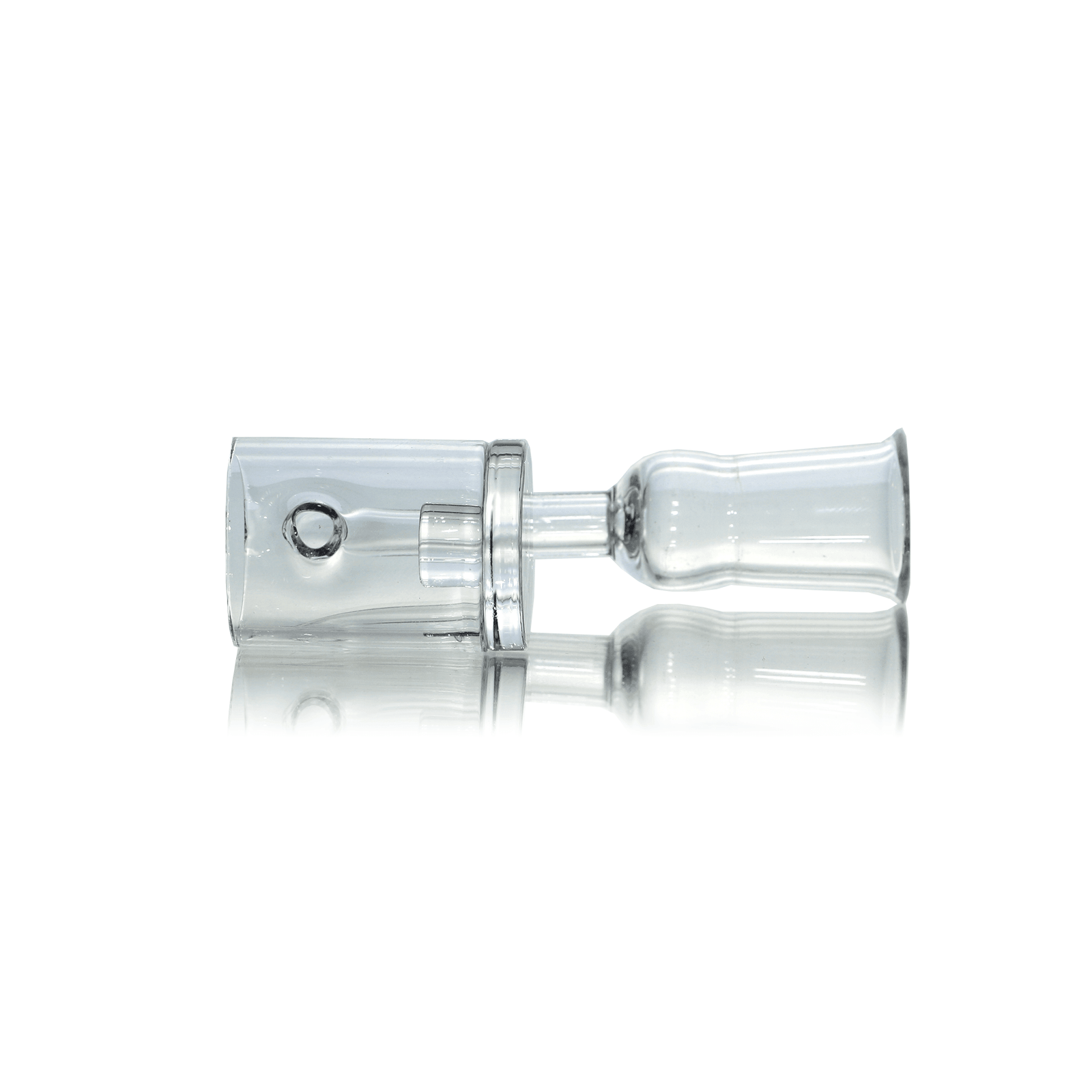 Flat Top Quartz Banger | 14mm Female With Cup Insert & Saucer Cap | Full Banger Stack View | DW