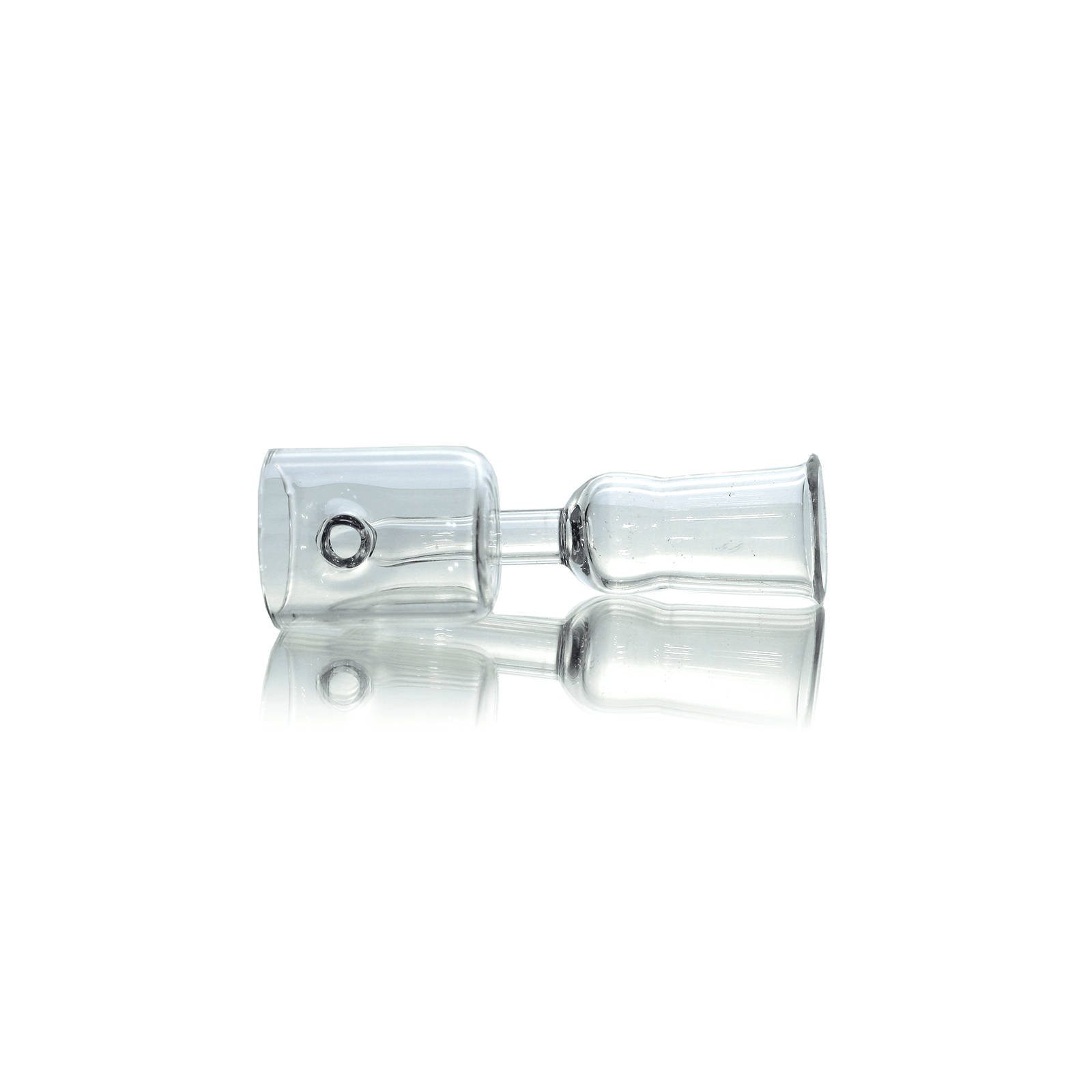 Flat Top Quartz Banger 18mm Female With Cup Insert and Saucer Cap | Full Banger Stack View | DW