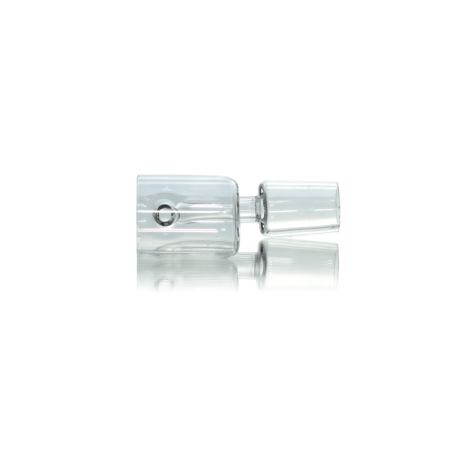 Flat Top Quartz Banger | 18mm Male With Cup Insert and Saucer Cap | Full Banger Stack View | DW