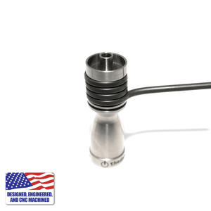 Glass Dab Rig Kit | Recycler Birdcage Bubbler | 16mm Titanium Nail | Titanium Nail Stack View | DW