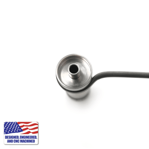 Glass Dab Rig | Mini Dual Bubbler & Flat Coil Titanium Nail | Titanium Nail With Coil View | DW