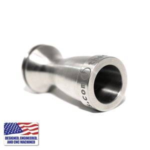 Glass Dab Rig | Mini Dual Bubbler & Flat Coil Titanium Nail | Nail Body Angled View | DW