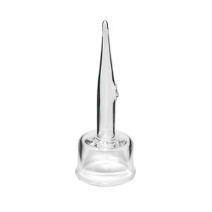 Glass Dab Rig | Mini Dual Bubbler with Hybrid Quartz Nail | Glass Carb Cap Dab Tool View | DW