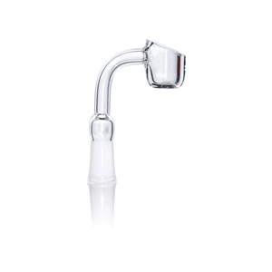 Glass Dab Rig | Mini Hockey Puck with Quartz Banger | Quartz Banger Profile View | DW