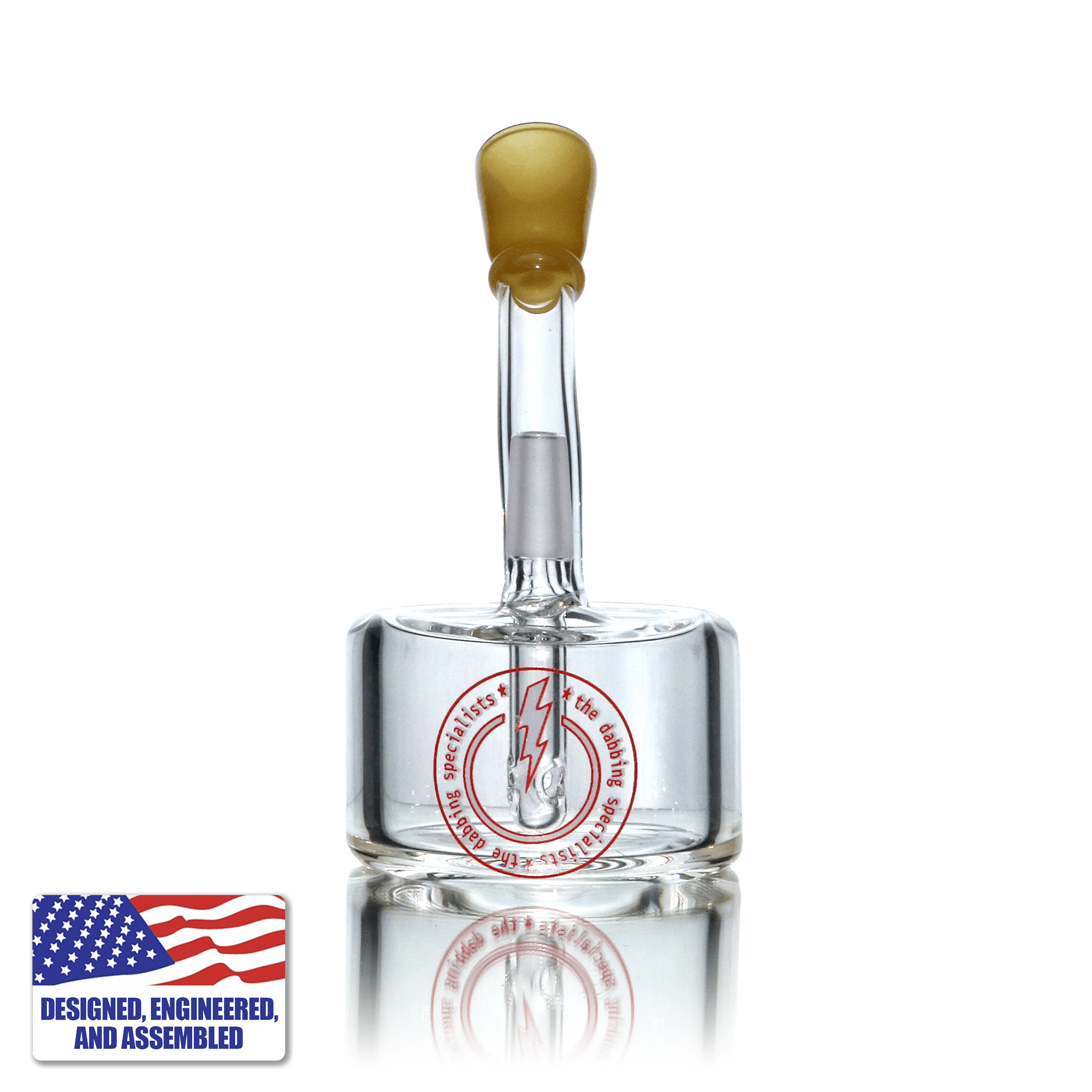 Glass Dab Rig | Mini Hockey Puck with Quartz Banger | Front Dab Rig View | DW