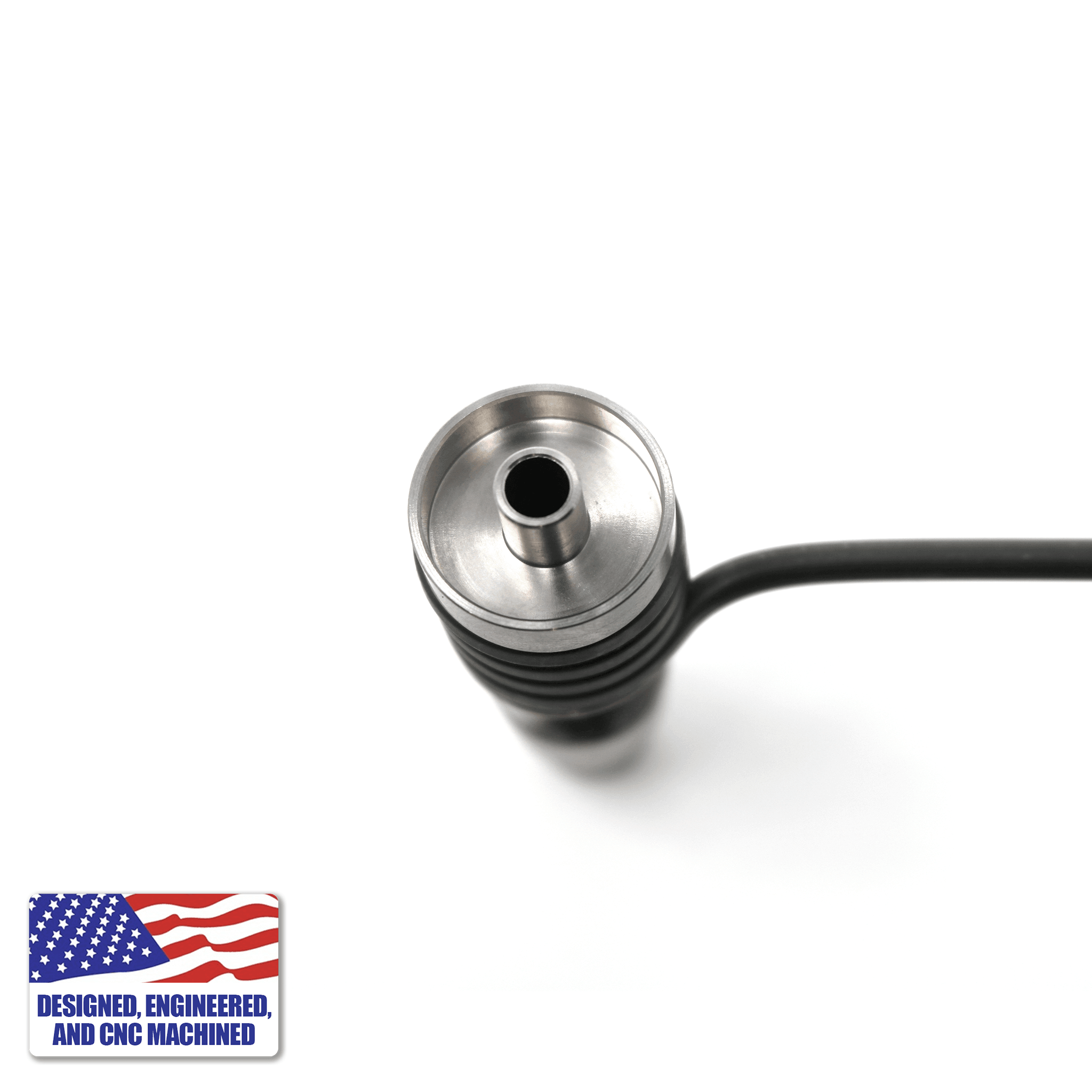 Portable Dab Kit | Showerhead Bubbler with 20mm Titanium Nail | Titanium Nail With Coil View | DW