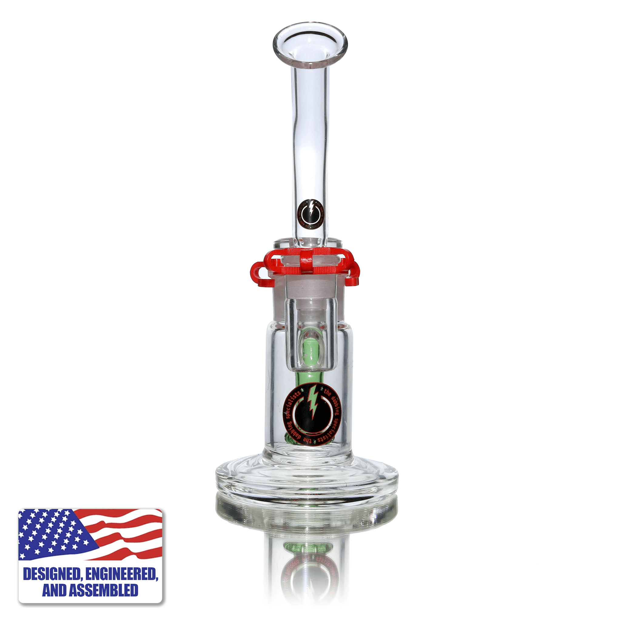Portable Dab Kit | Showerhead Bubbler with 20mm Titanium Nail | Rear Dab Rig View | DW