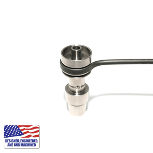 Glass and Nail Rig | Portable Kit Bubbler with Flat Coil Nail | Coil View | Dabbing Warehouse