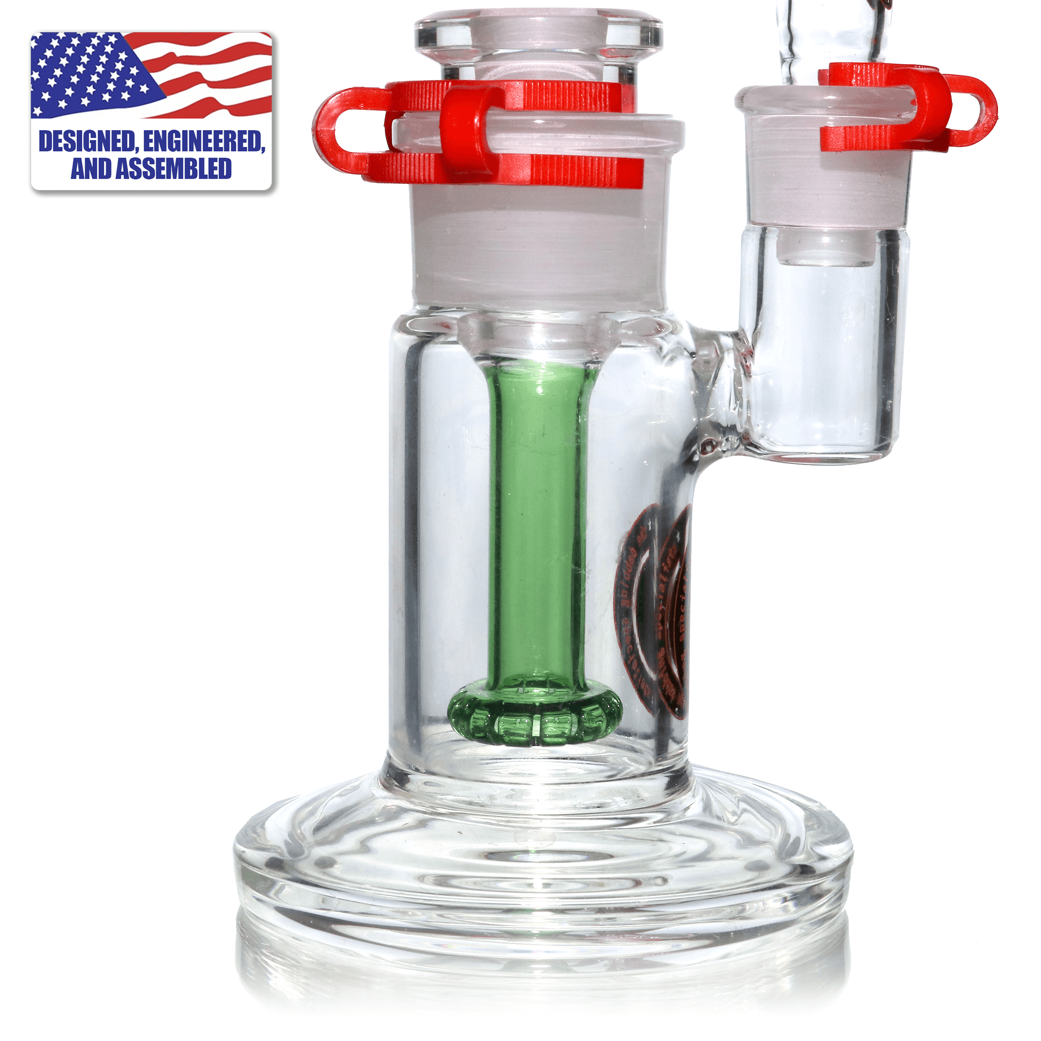 Glass and Nail Rig | Portable Kit Bubbler with Quartz Banger | Close Up View | Dabbing Warehouse