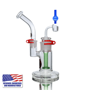Glass and Nail Rig | Portable Kit Bubbler with Quartz Banger | Full View | Dabbing Warehouse