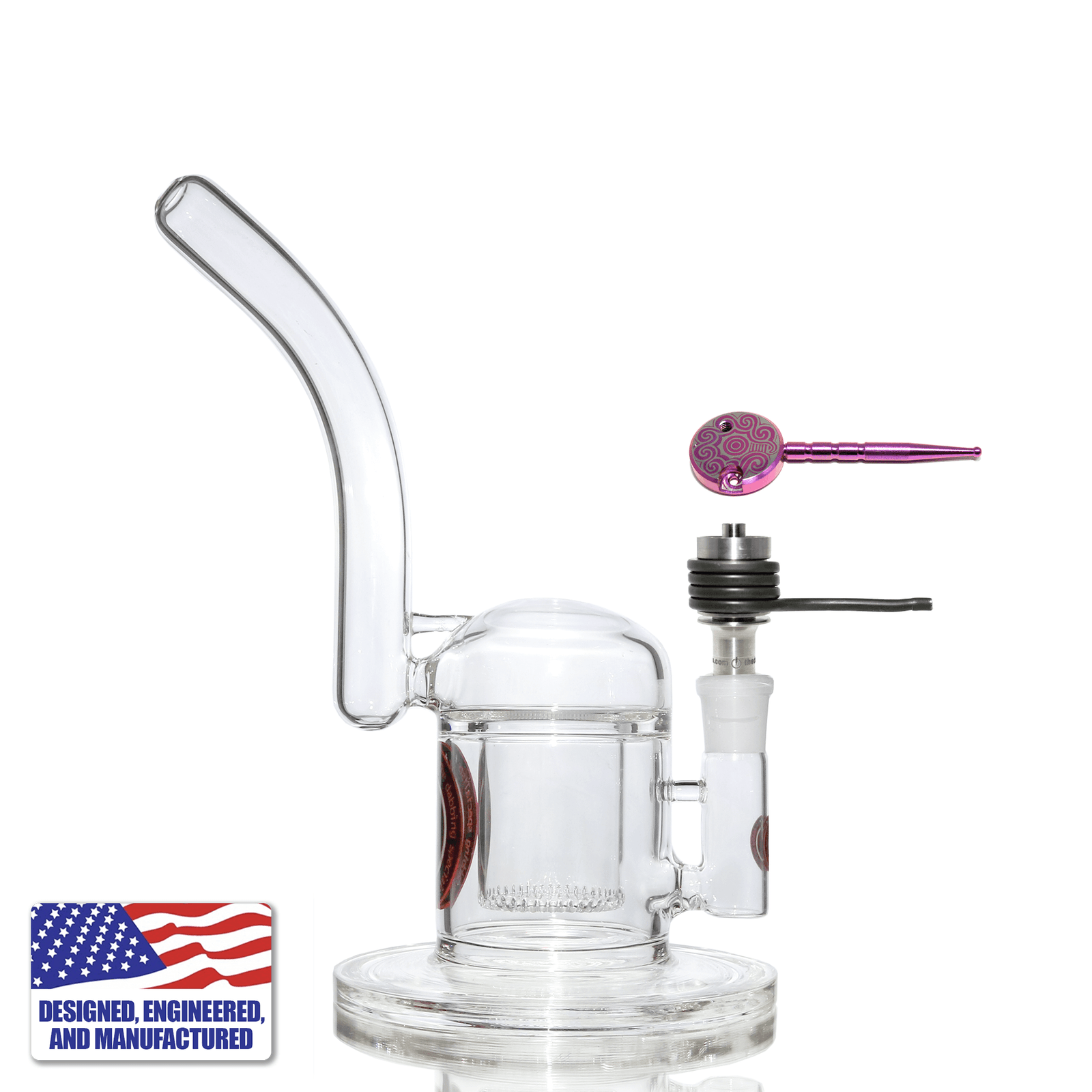 Dab Rig Kit | Showerhead Bubbler with 20mm Titanium Nail | In Use View | DW