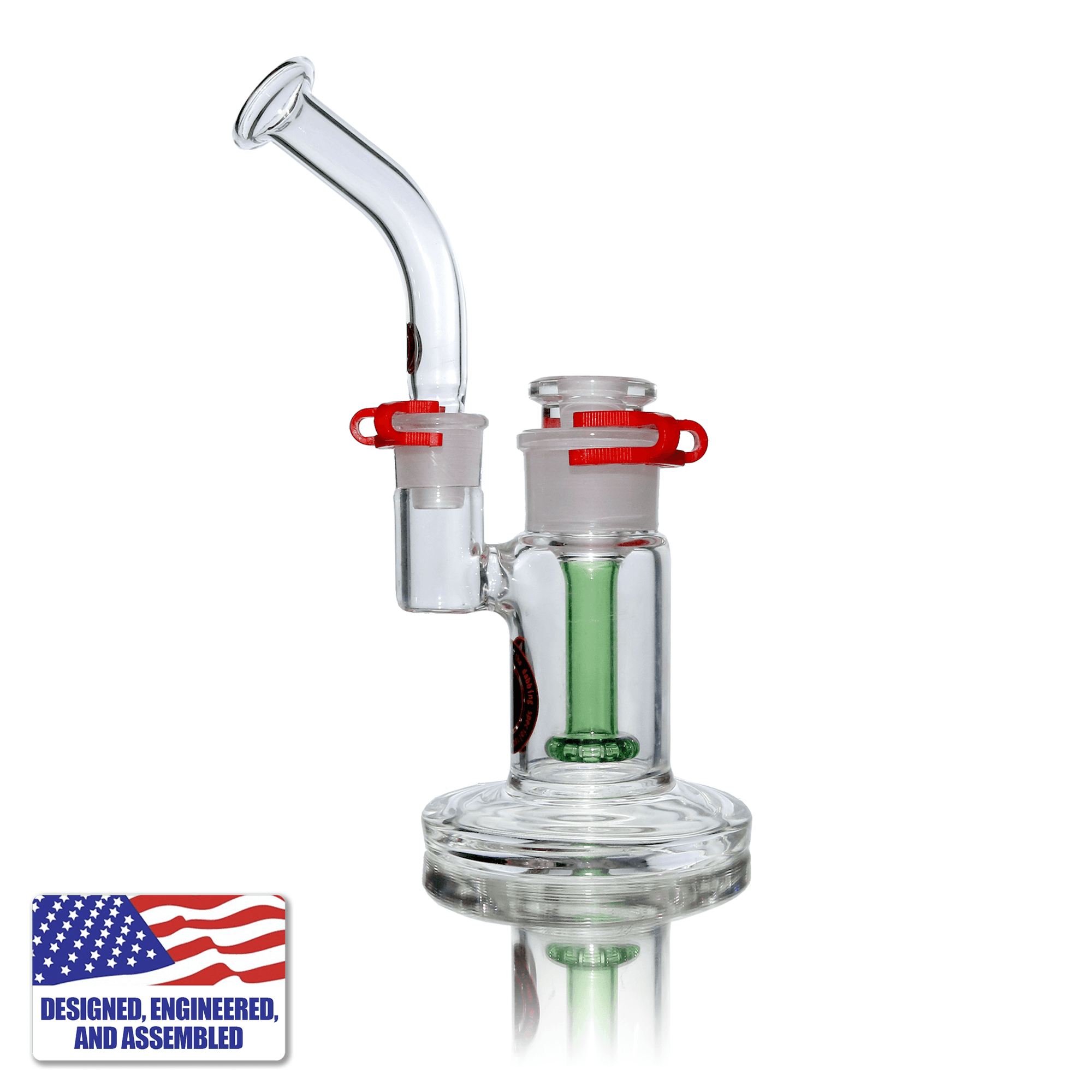 Portable Glass Bubbler Pipe Kit with 14mm Joint | Bubbler Pipe Profile View | Dabbing Warehouse