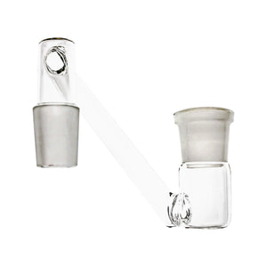 Glass Dropdown | 18mm Male to 18mm Female | Dropdown Profile View | Dabbing Warehouse