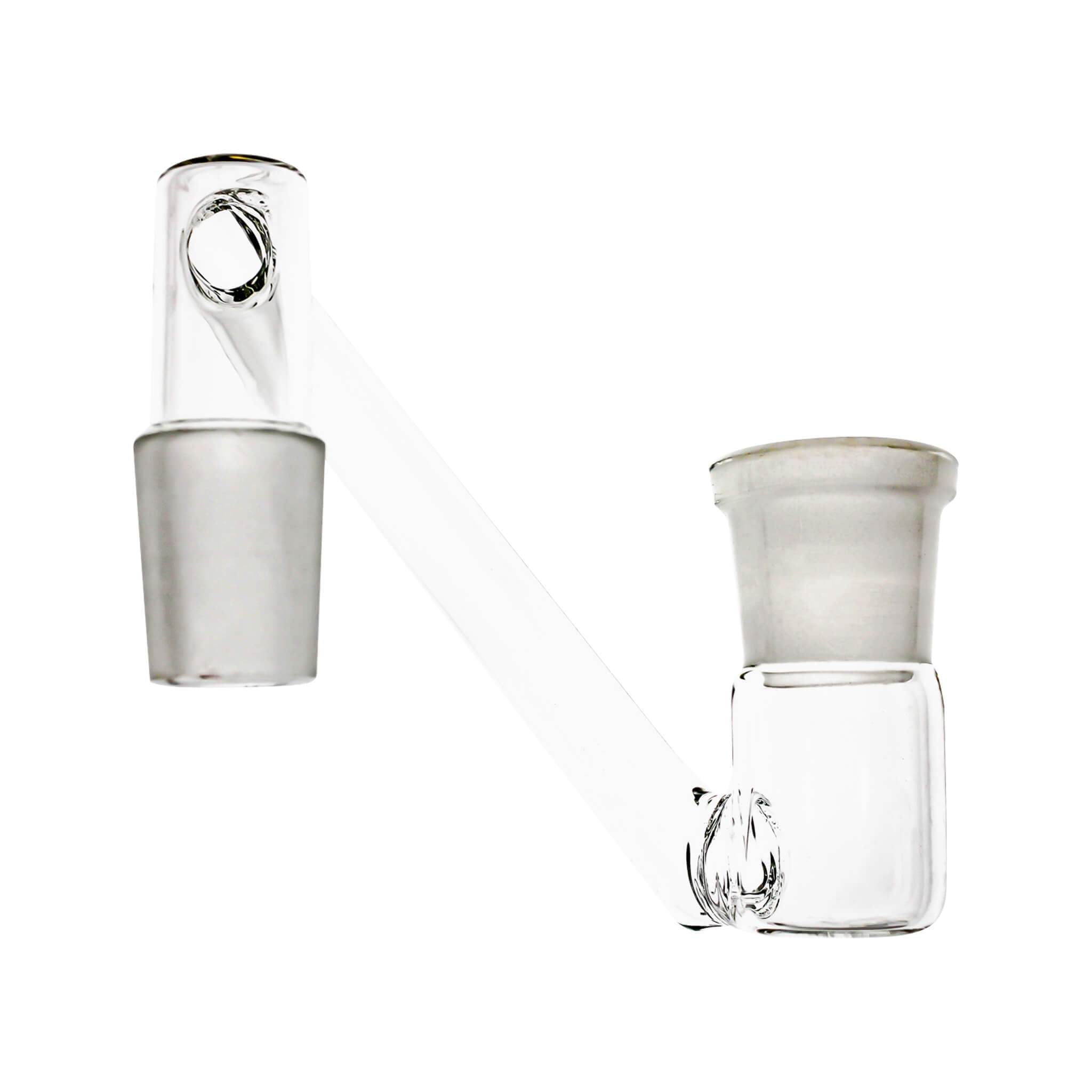 Glass Dropdown | 18mm Male to 18mm Female | Dropdown Profile View | Dabbing Warehouse