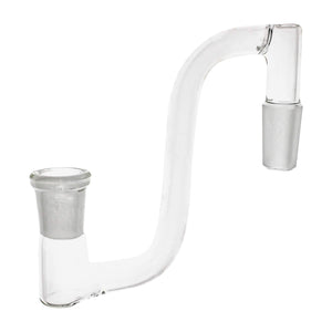 Glass Dropdown | Goose Neck Style | 14mm Male to 14mm Female | Profile View | DW