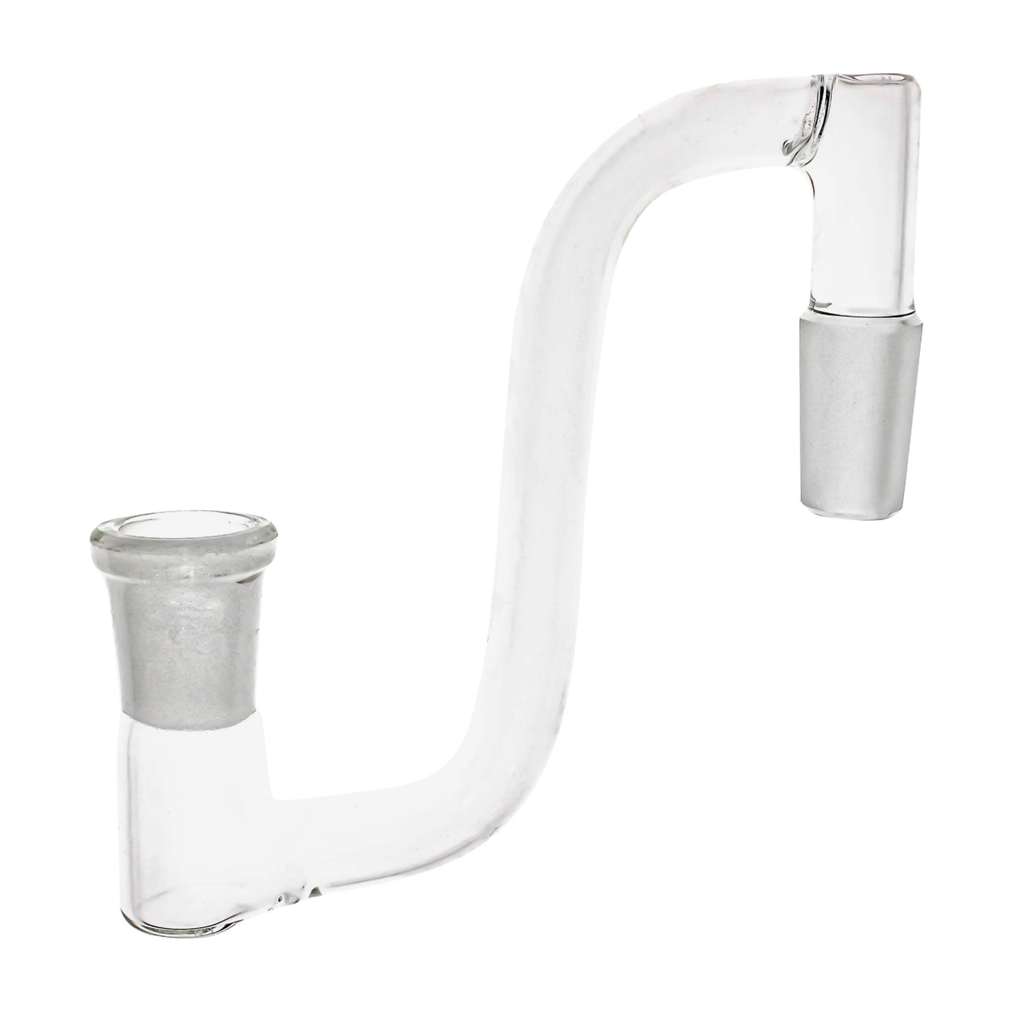 Glass Dropdown | Goose Neck Style | 14mm Male to 14mm Female | Profile View | DW