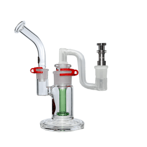 Glass Dropdown | Goose Neck Style | 14mm Male to 14mm Female | Profile In Use View | DW