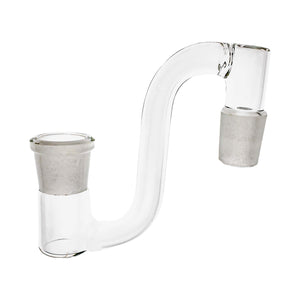 Glass Dropdown | Goose Neck Style |18mm Male to 18mm Female | Profile View | DW