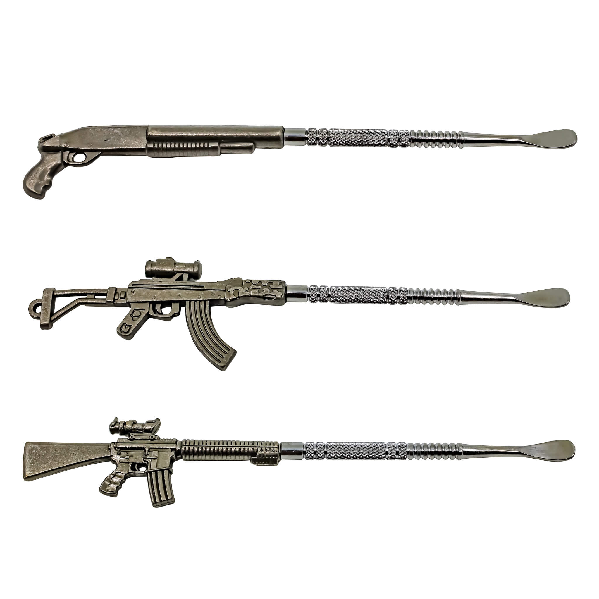 Munitions Stainless Steel Dab Tool | All Three View | Dabbing Warehouse