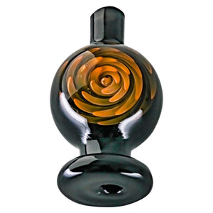 Origin Spiral Inlay Bubble Cap | Black Prone View | Dabbing Warehouse