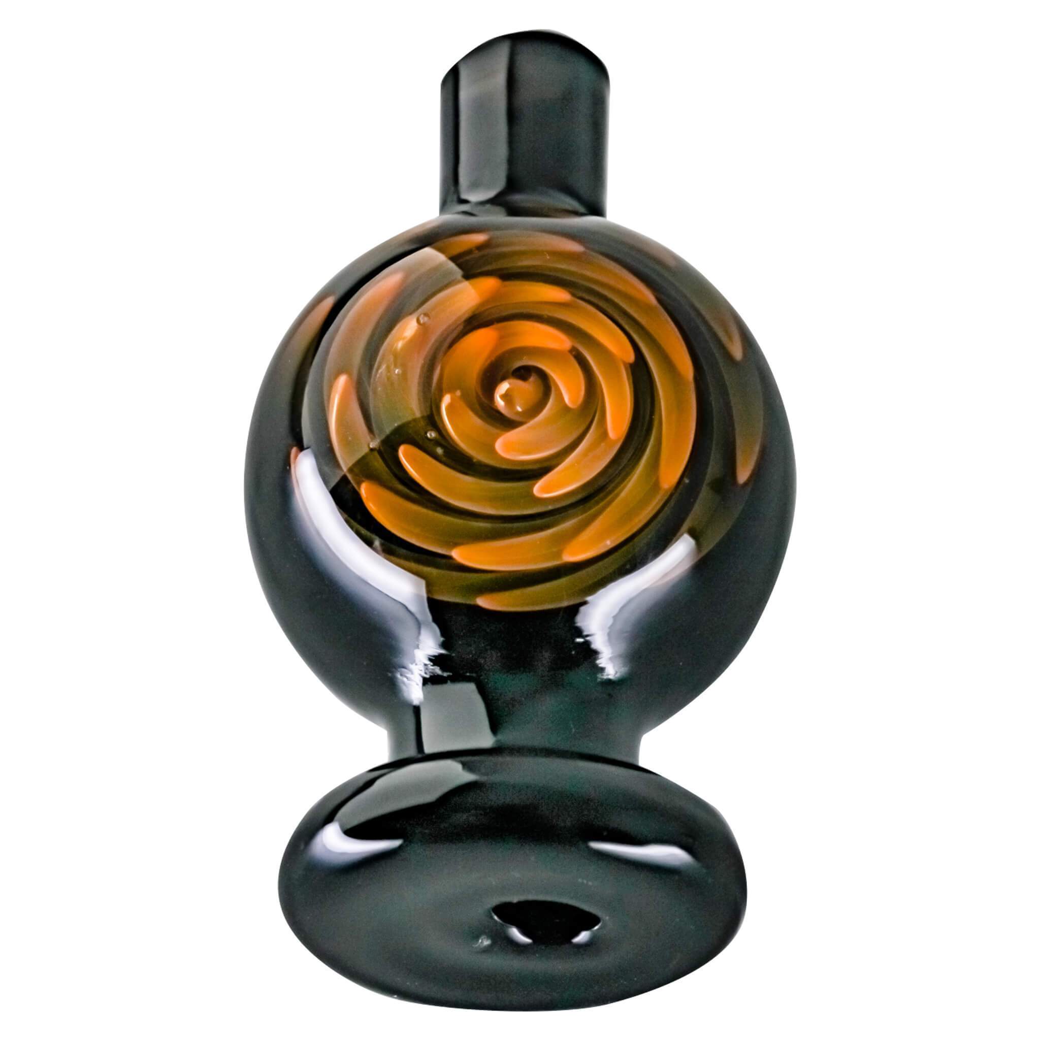 Origin Spiral Inlay Bubble Cap | Black Prone View | Dabbing Warehouse
