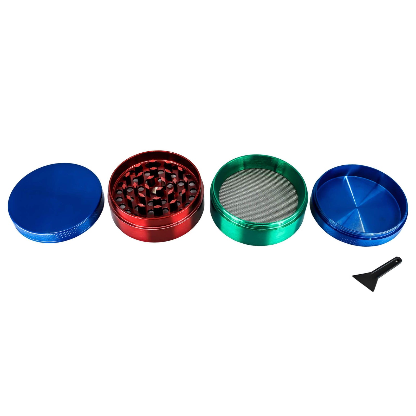 Precision Flower Grinder | Multicolor Assembled View | Dabbing Warehouse