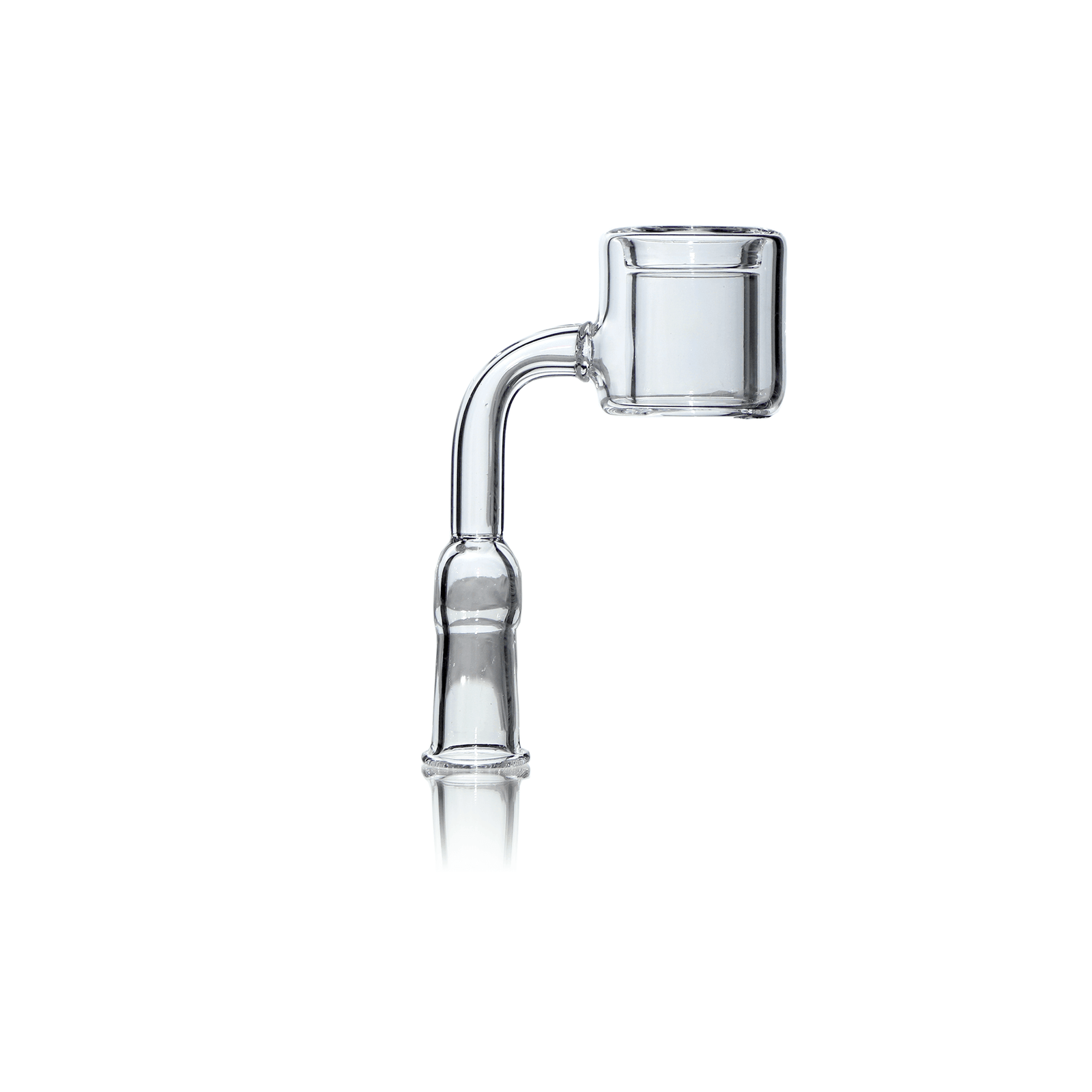Quartz Double Wall Banger (Torch) | 10mm Female | Banger Profile View | Dabbing Warehouse