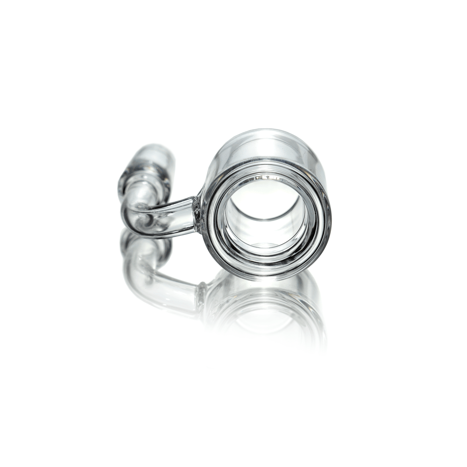 Quartz Double Wall Banger (Torch) | 14mm Male | Profile View | Dabbing Warehouse
