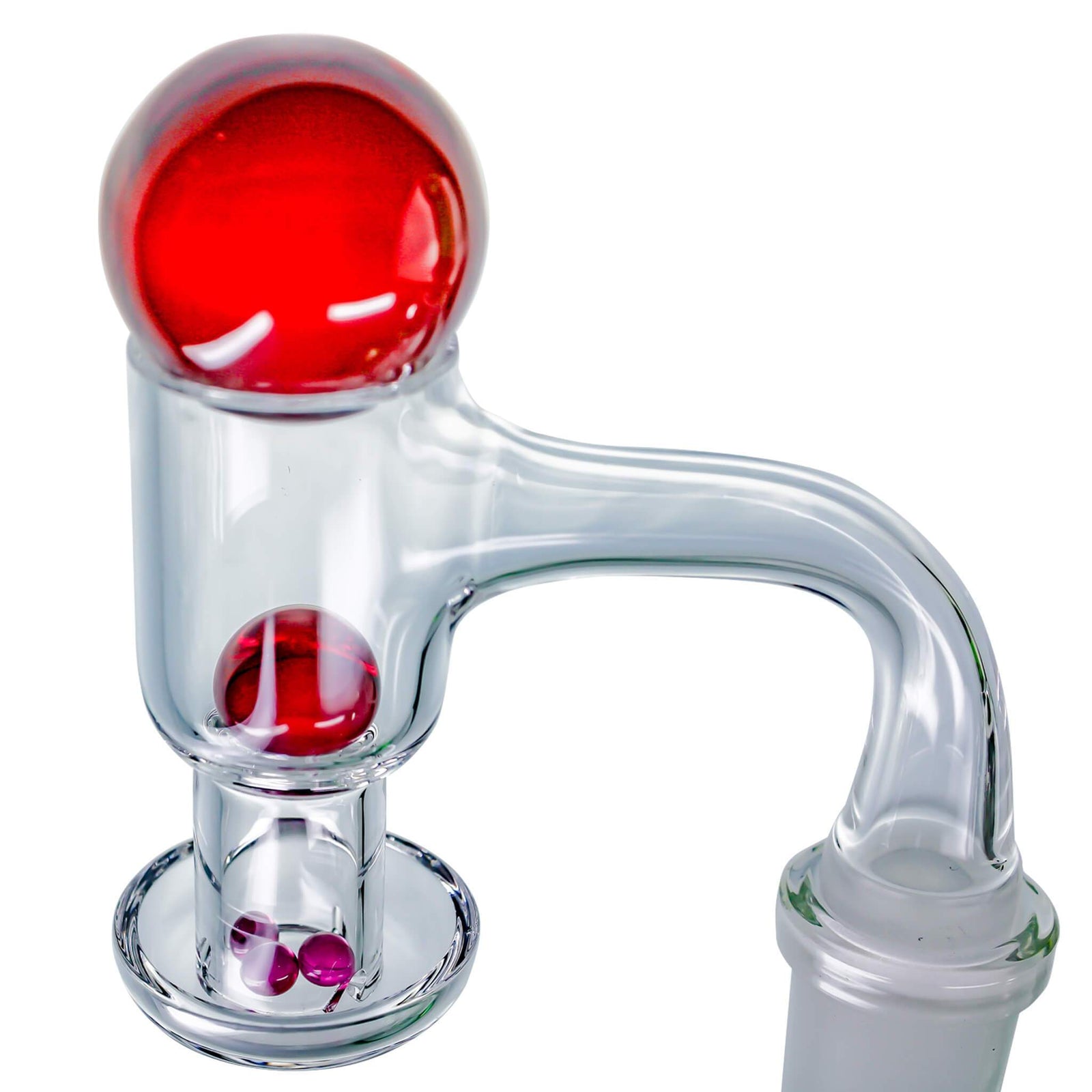 Ruby Slurper Marble | 25mm | Enlarged Ruby Slurper Marble View - Monolithic | Dabbing Warehouse
