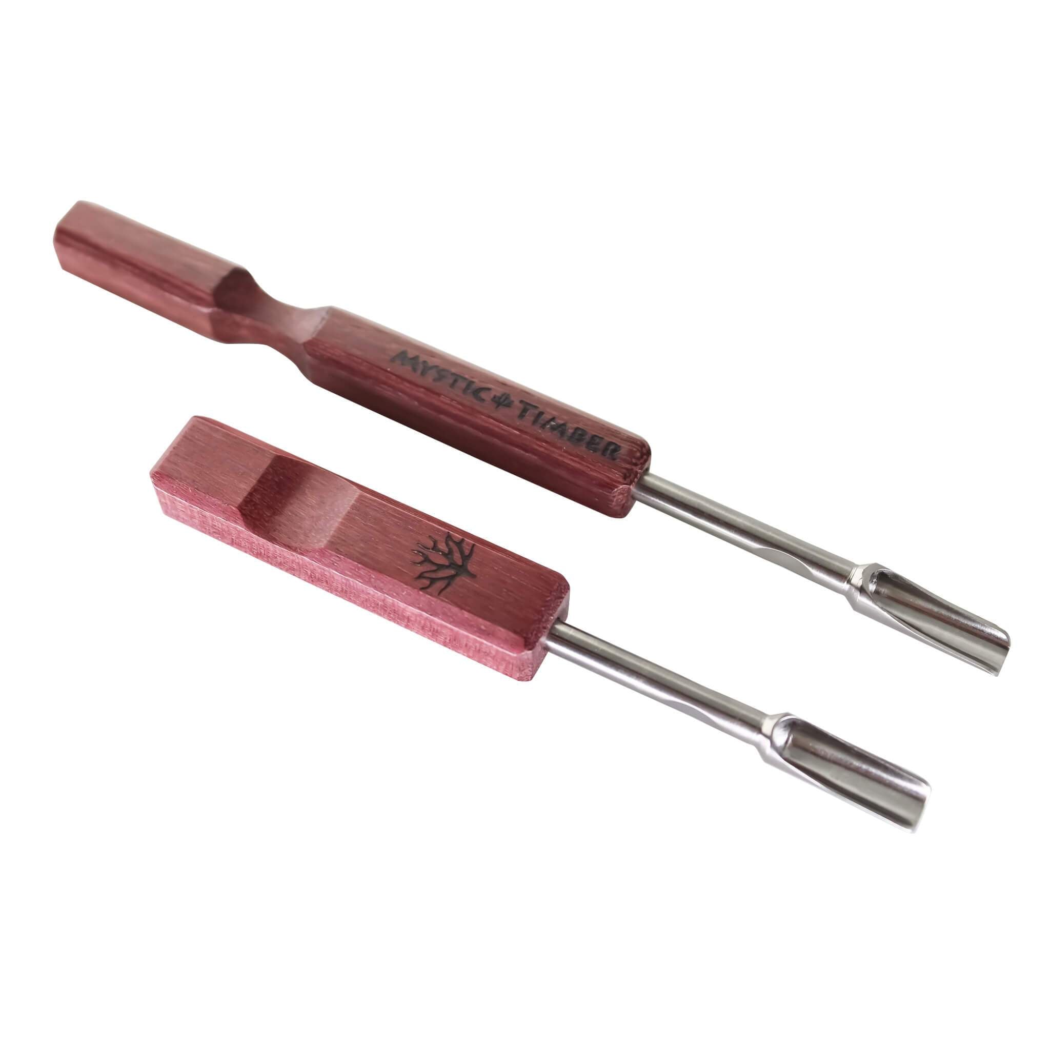 SauceScoop Midi Dab Tool | Dual Sized Mystic Timber Dab Tool View | Dabbing Warehouse