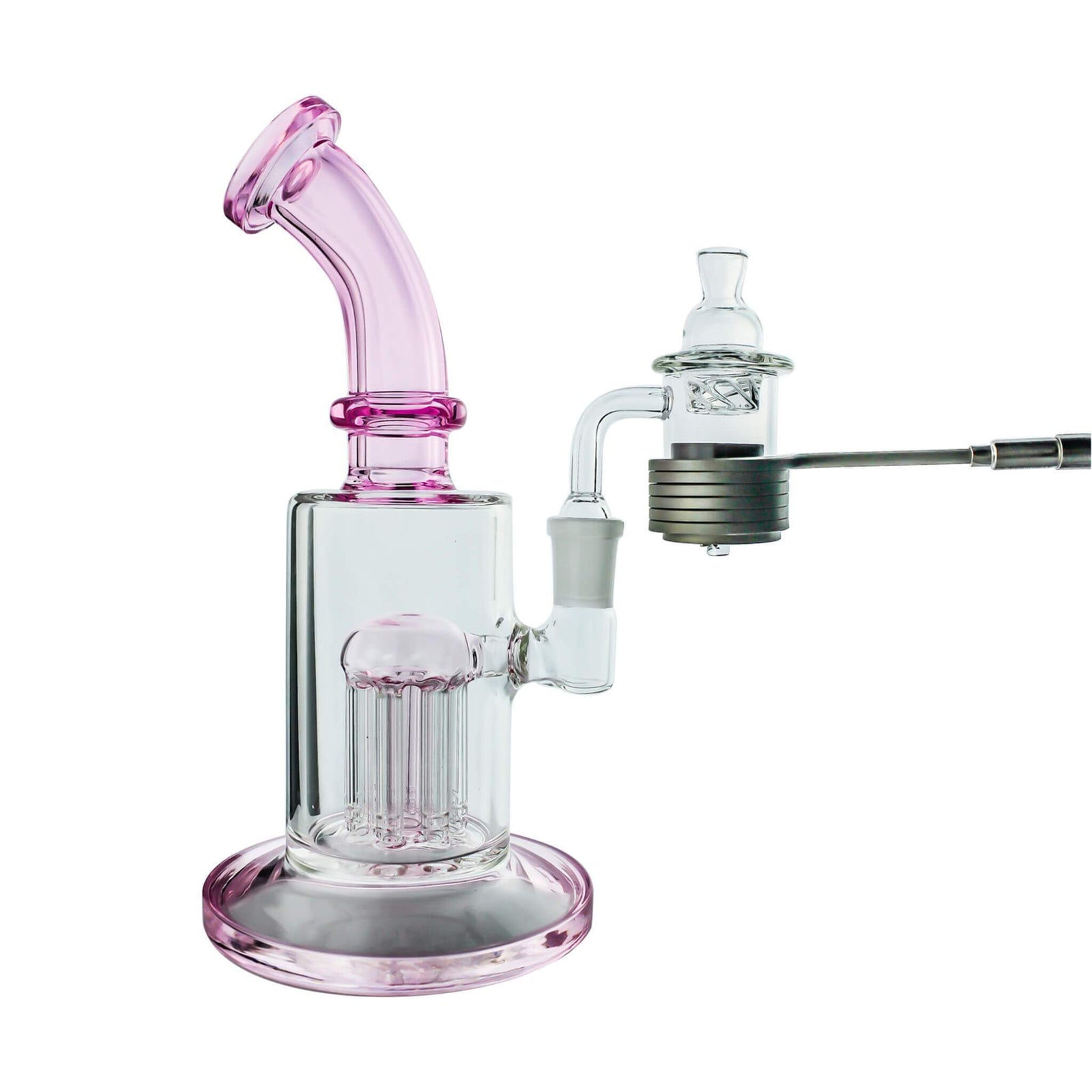 Spin Matrix 30mm Enail Complete Dabbing Enail Kit #1 | Full Kit In Use View With Reclaim Catch | DW