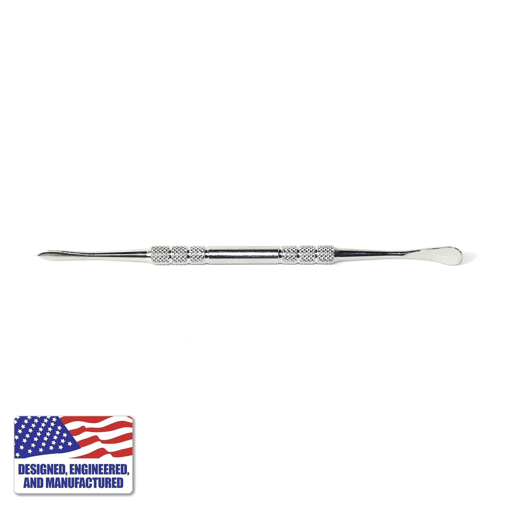 Stainless Steel Scooper Cleaning Tool | Horizontal View | Dabbing Warehouse