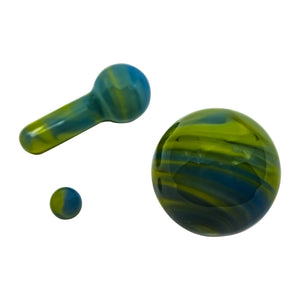 Terp Slurper Valve Pillar Marble Set | Complete Set View | Dabbing Warehouse