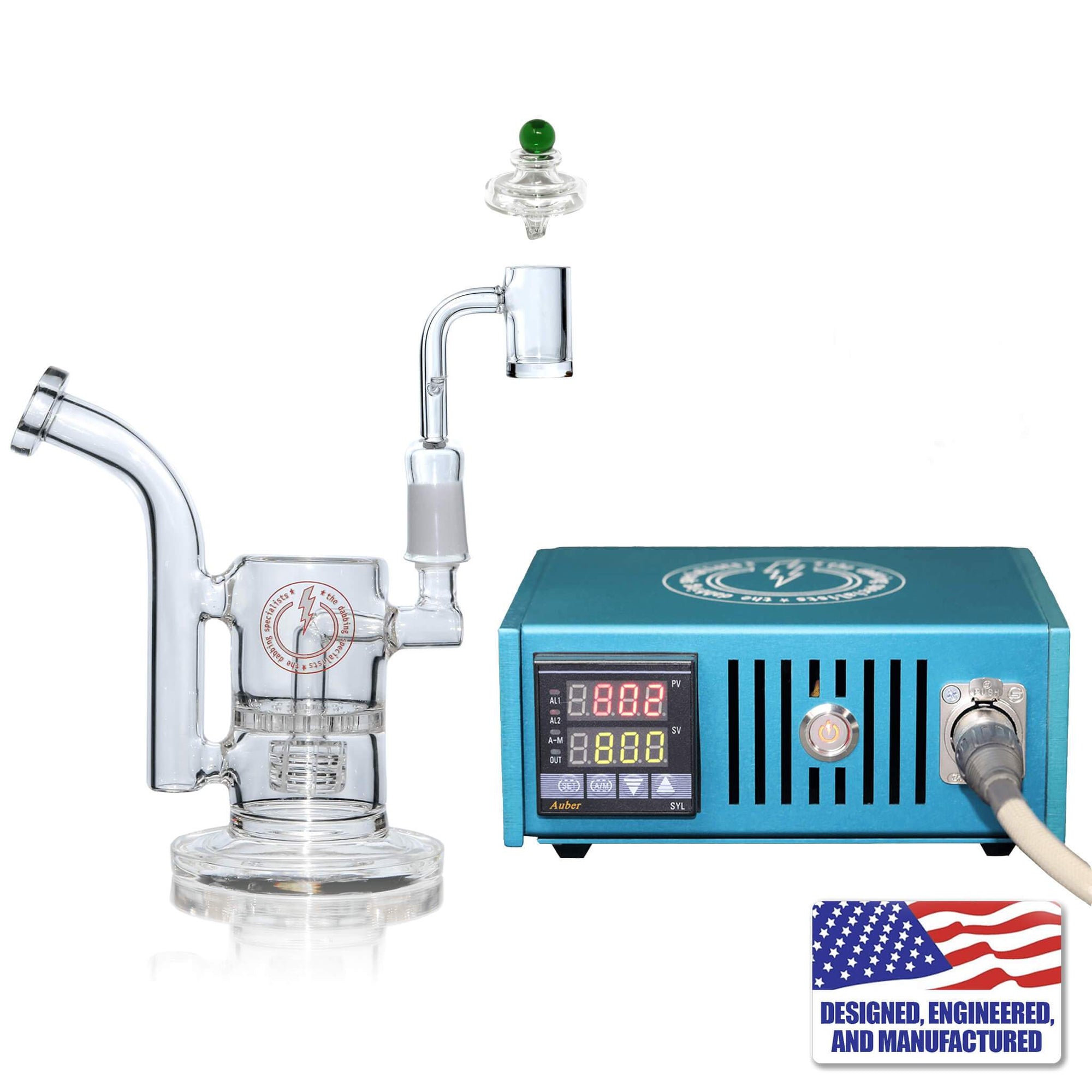 The Dabbing Specialists Custom Enail Dabbing Bundle | Made in the USA | Blue Complete Kit View | DW