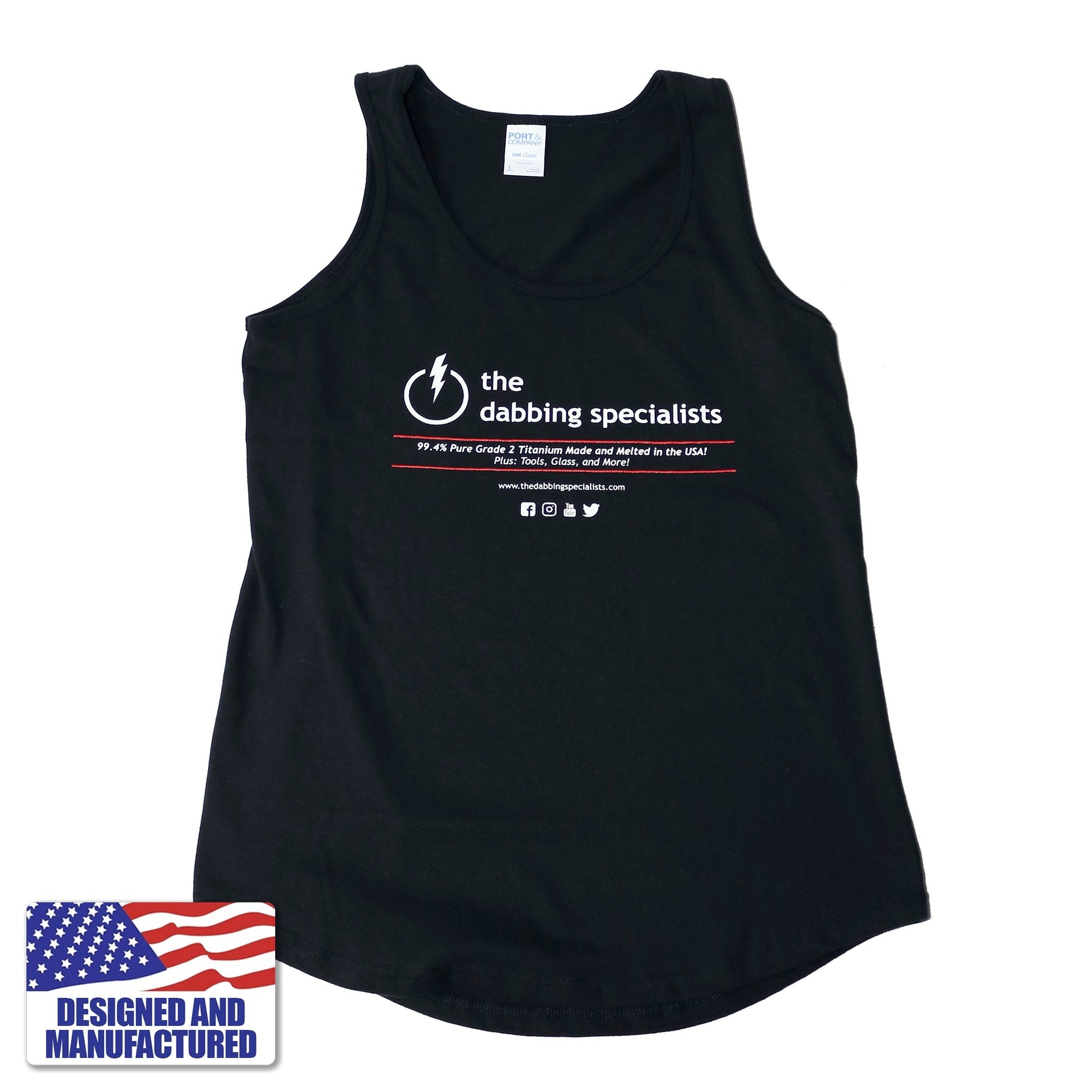 The Dabbing Specialists Motto Tank Top | Motto Tank Top Front View | Dabbing Warehouse