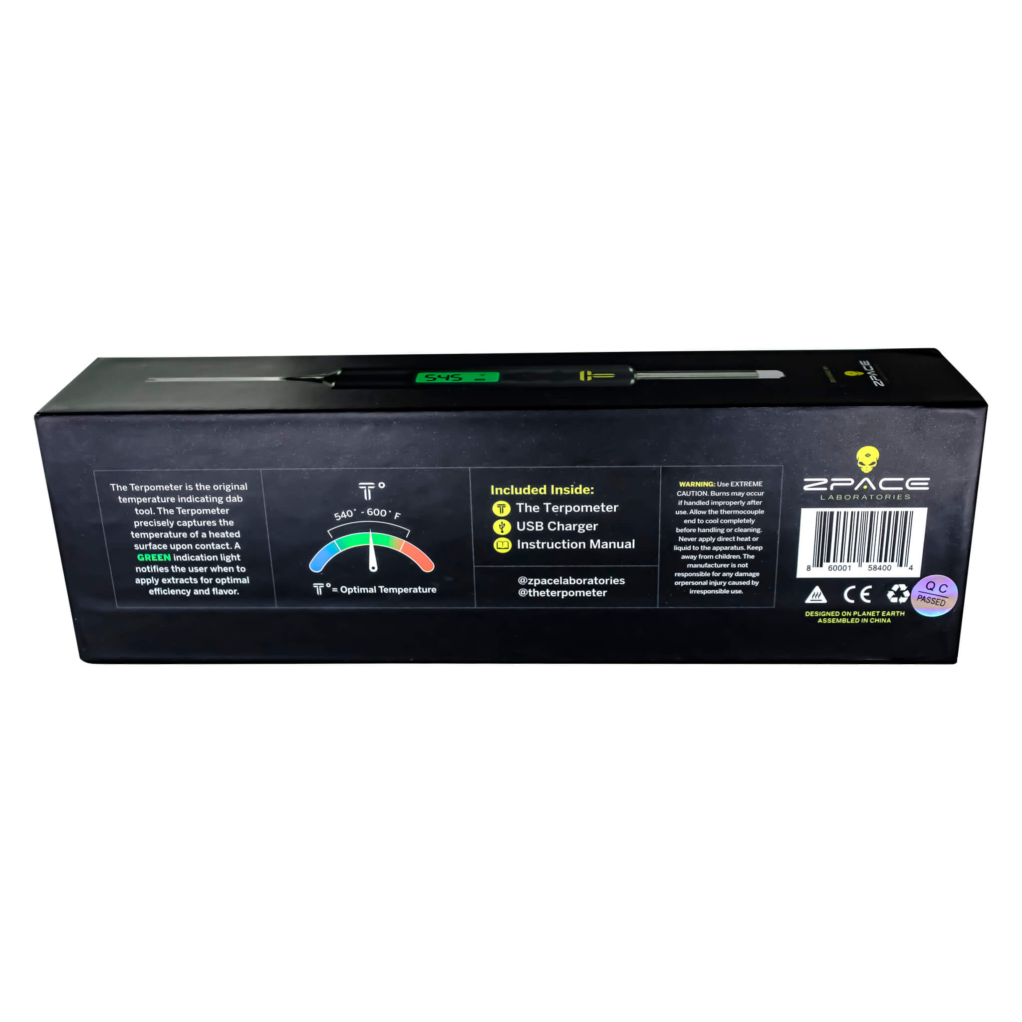 THE TERPOMETER: BLACK | Boxed View Bottom | Dabbing Warehouse