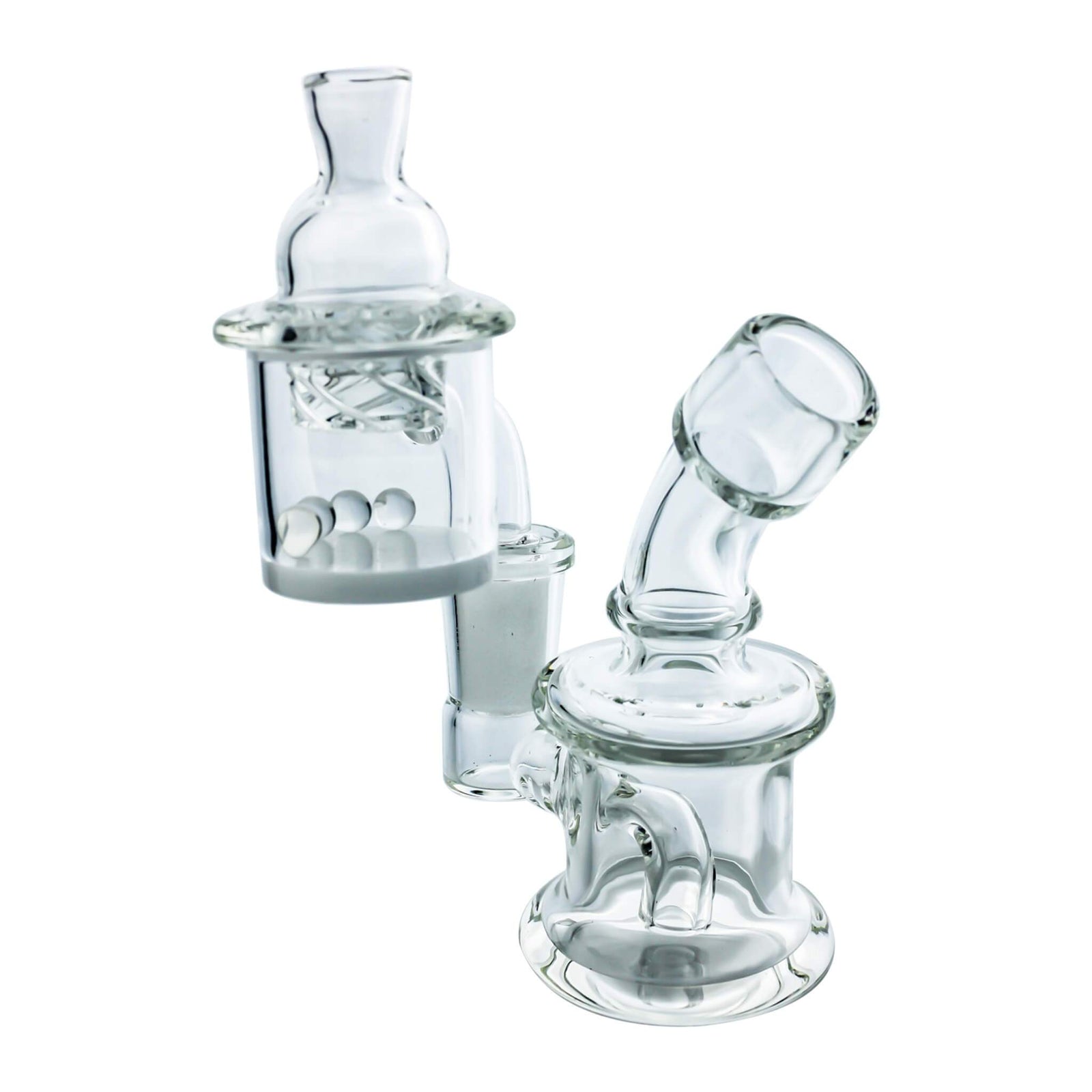 Tiny Hand Dab Rig Complete Kit #6 | Complete Kit Profile View Pink Cap | Dabbing Warehouse