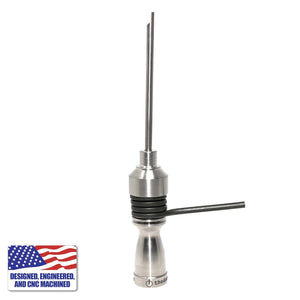 Titanium Dab Kit | 16mm Coil | 18mm/14mm Female Adapter | Titanium Nail Stack Profile View | DW